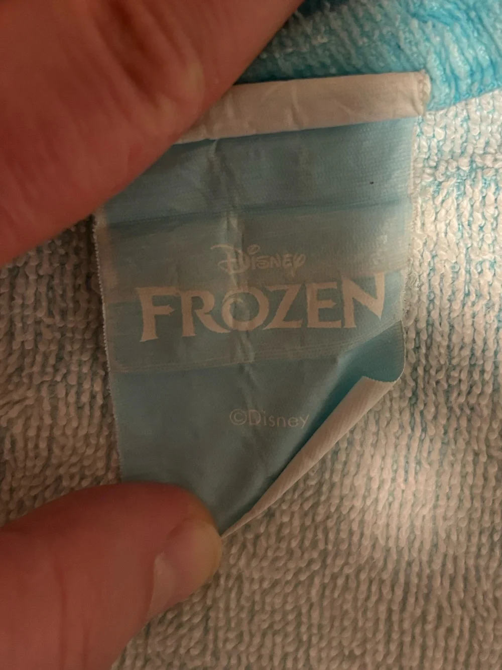 Disney Elsa Hooded Kids Towel in Turquoise with White Snowflakes